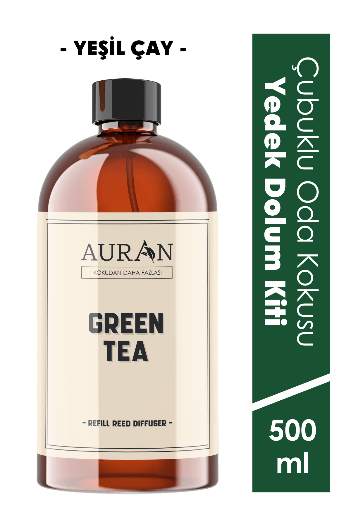 Yeşil Çay Çubuklu Oda Ve Ortam Kokusu Esansı Yedek Dolum Green Tea 500ml