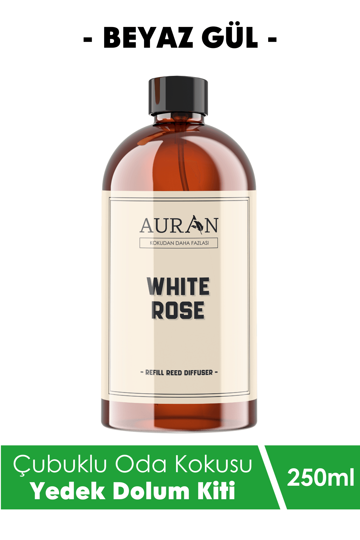 Beyaz Gül Yedek Çubuklu Oda Ve Ortam Kokusu Esansı Yedek Dolum Şişe White Rose 250ml