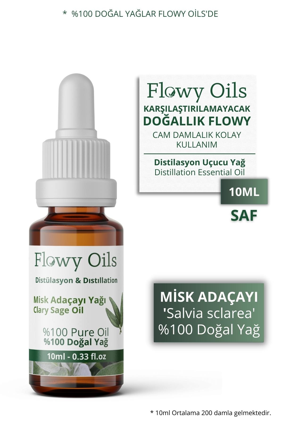 Misk Adaçayı Yağı %100 Doğal Bitkisel Uçucu Yağ Clary Sage Oil 10ml