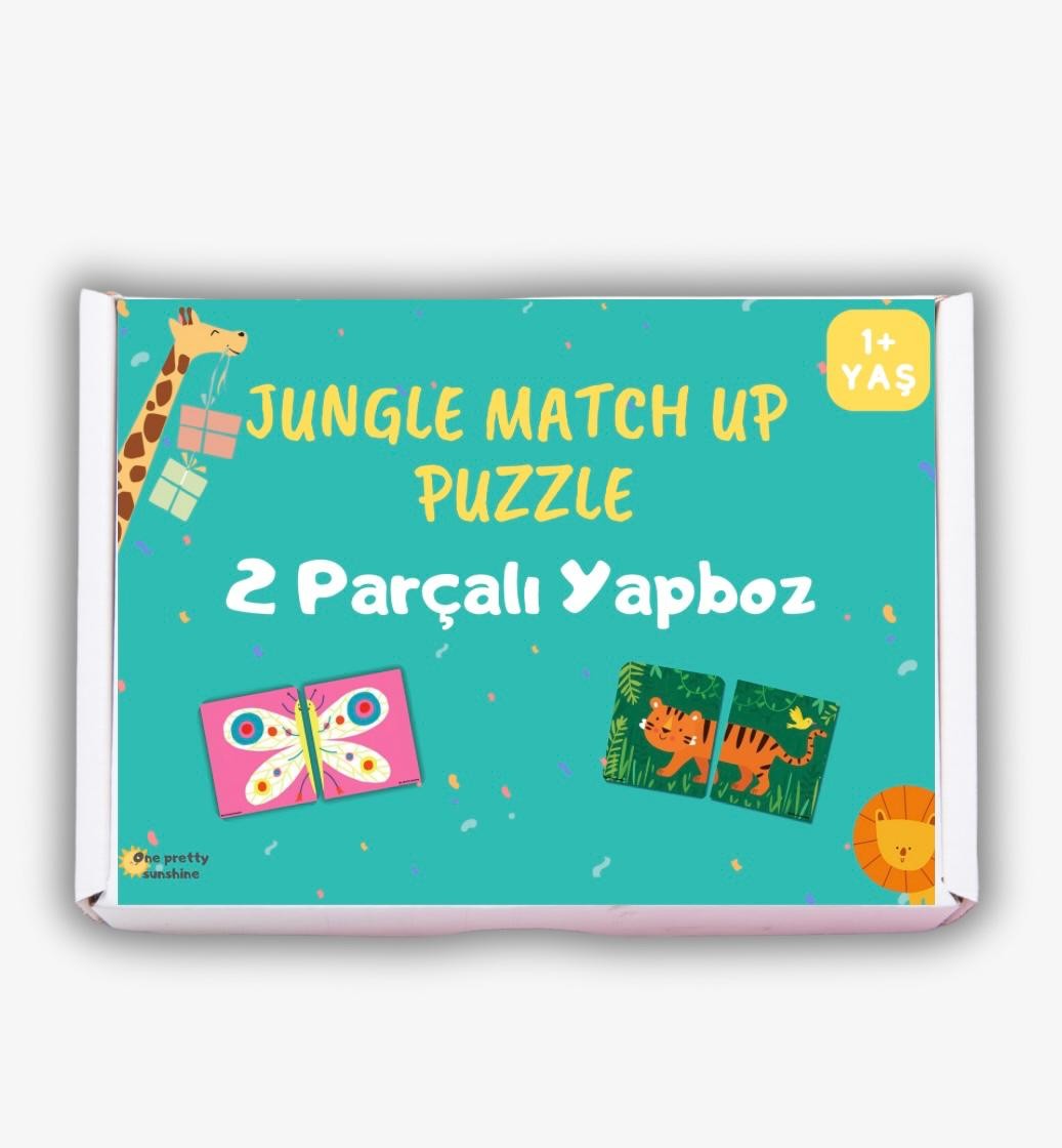 2 Parçalı Yapboz Jungle Match Up Puzzle