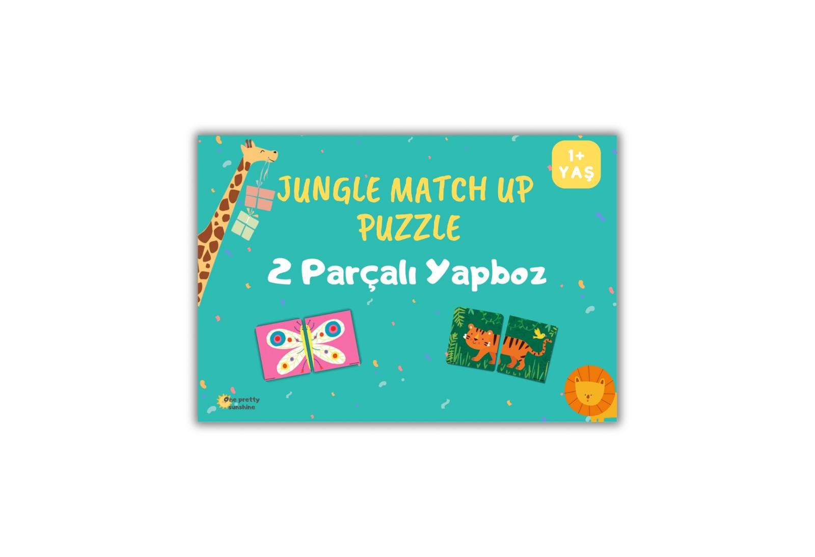 2 Parçalı Yapboz Jungle Match Up Puzzle