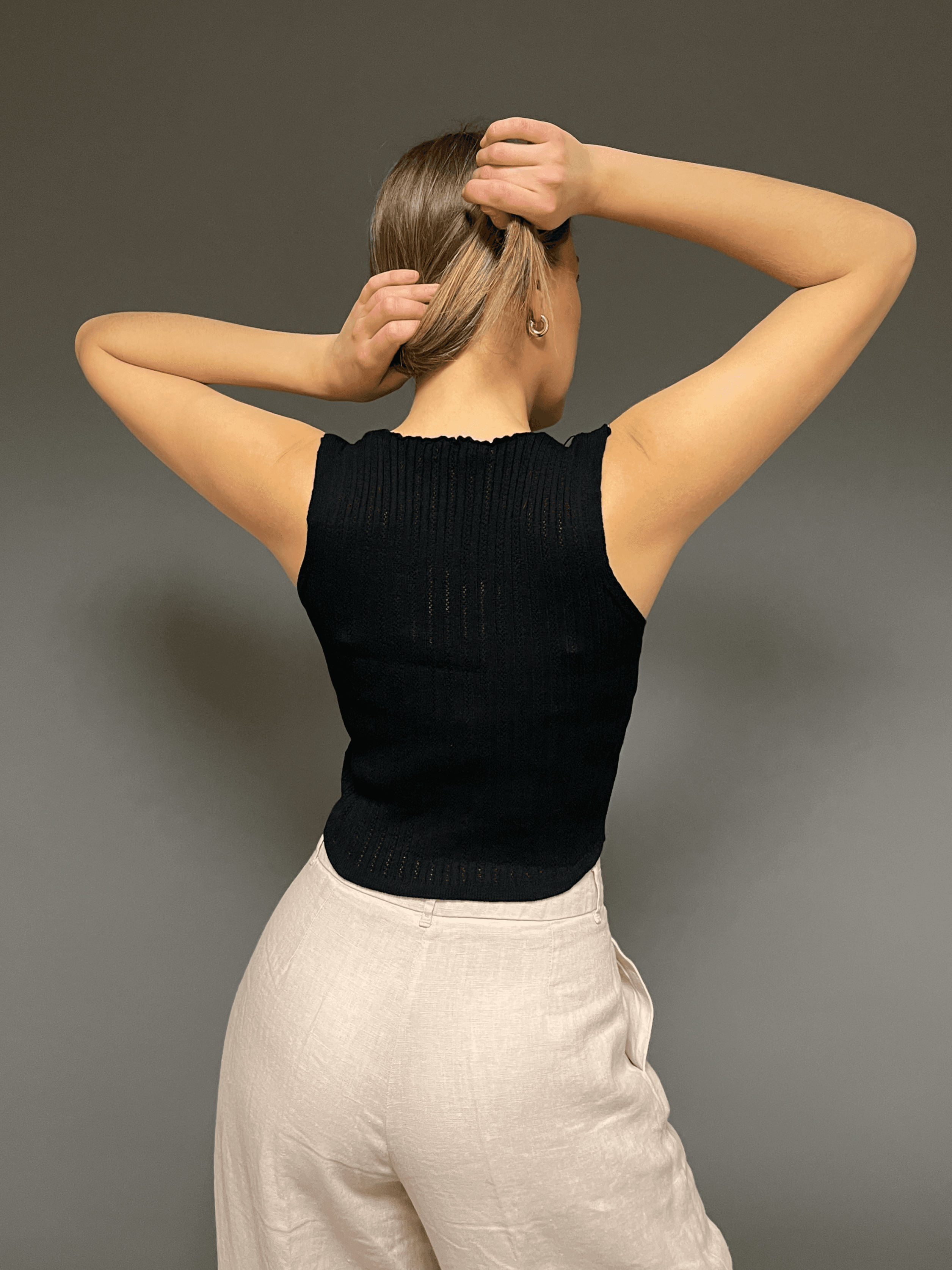 Rina - Askılı Düğmeli Kadın Crop
