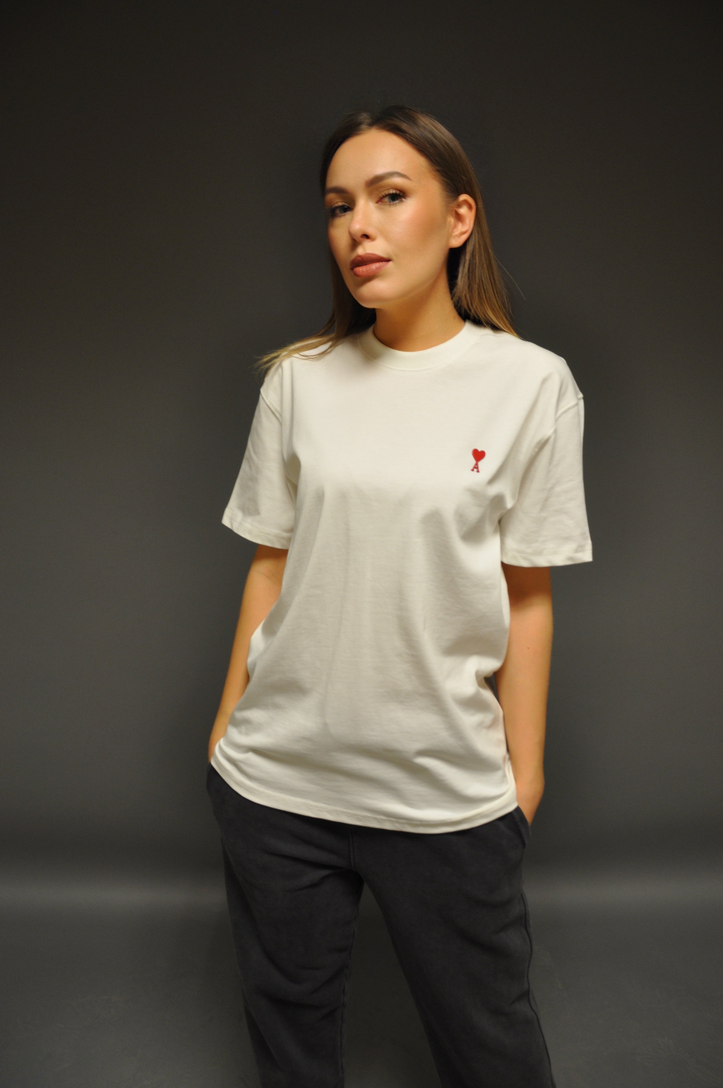 Ami' Metal Logolu Unisex T-Shirt