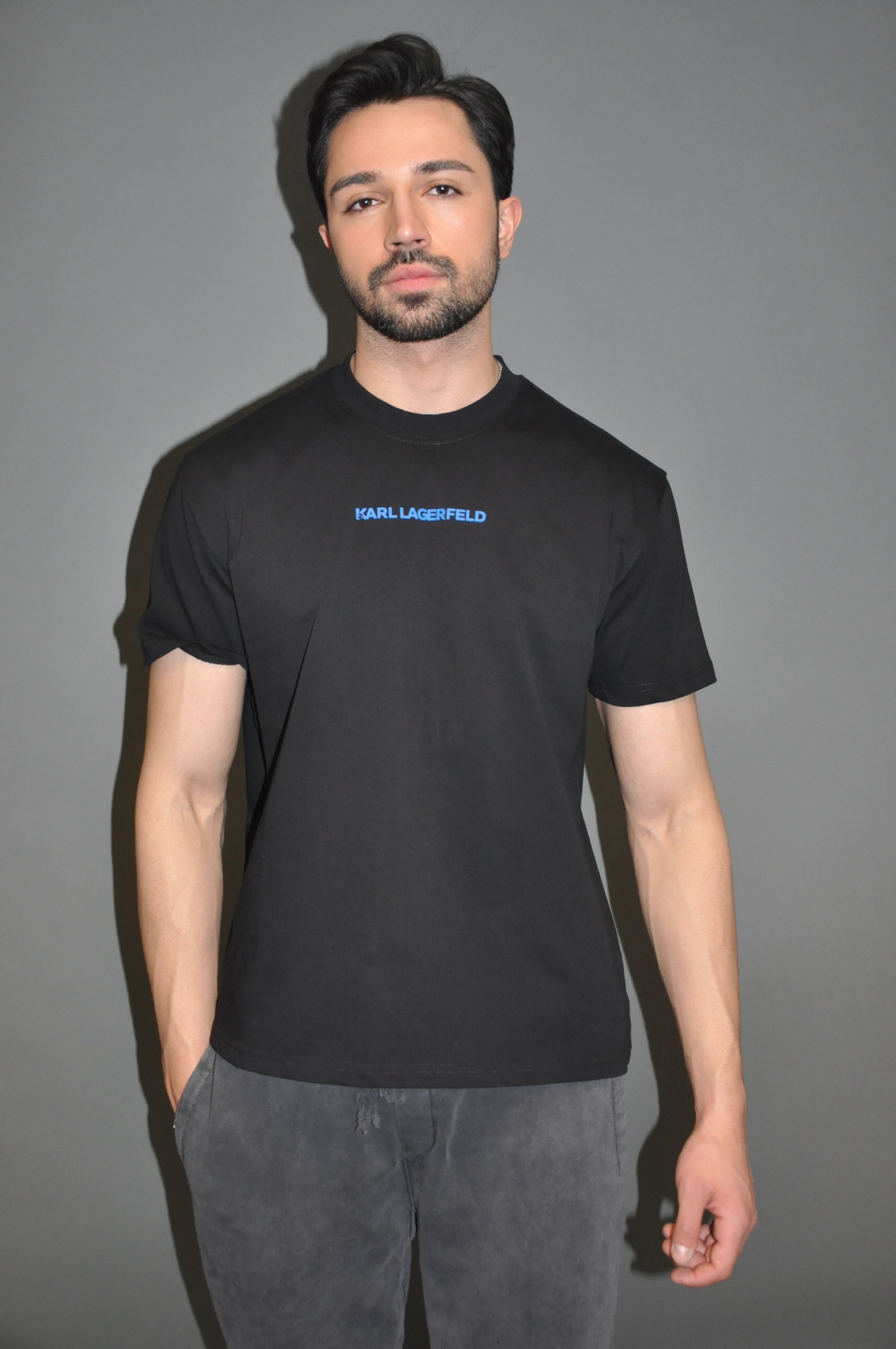 Karl' Baskı Logolu Unisex T-Shirt