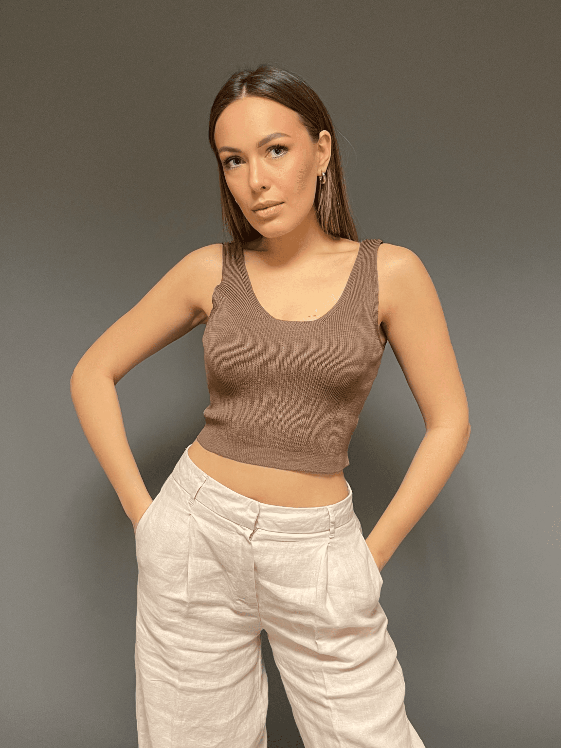 Rioma - Örgü Detay Kadın Crop