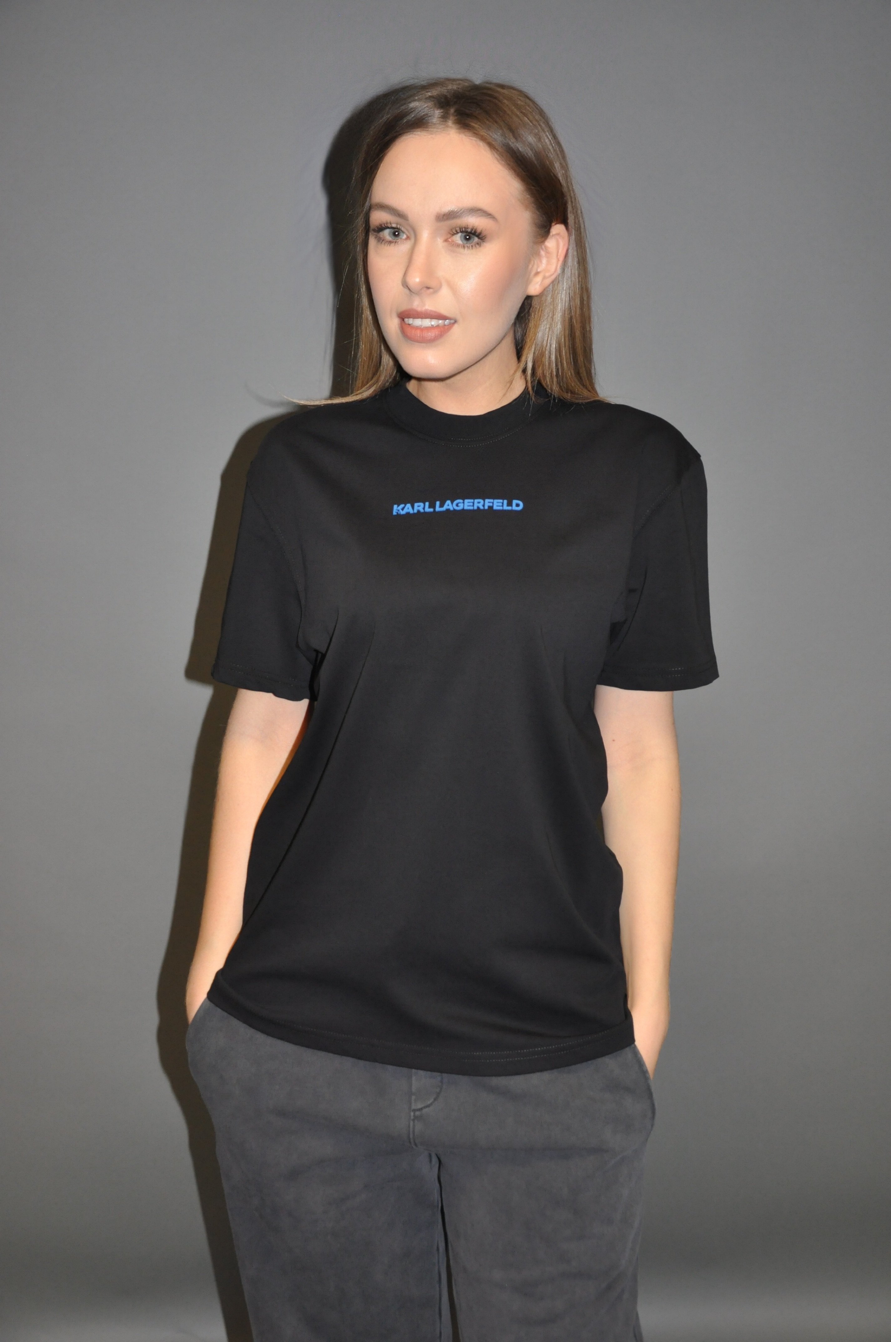 Karl' Baskı Logolu Unisex T-Shirt