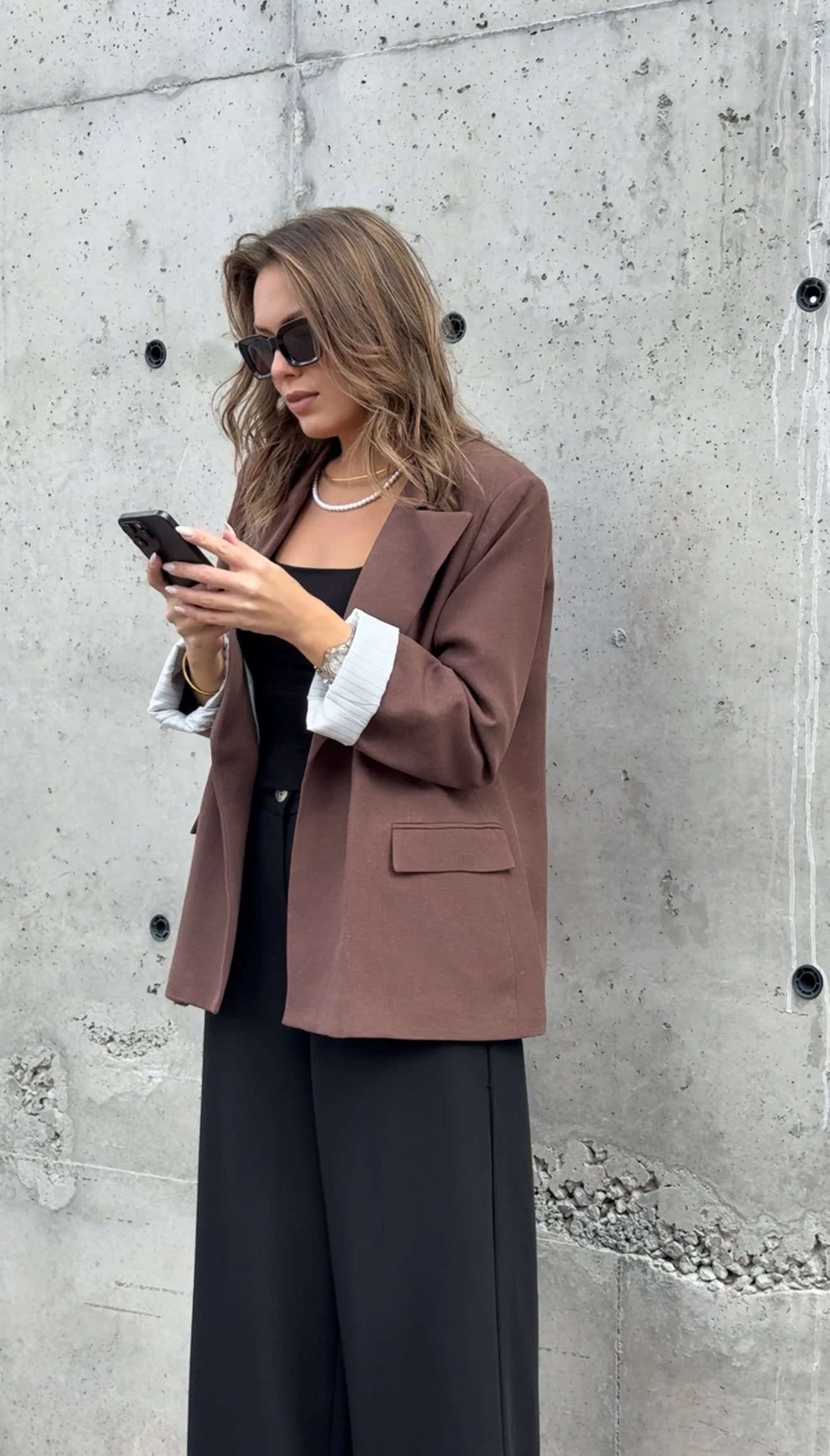 Çizgili Astarlı Keten Ceket 