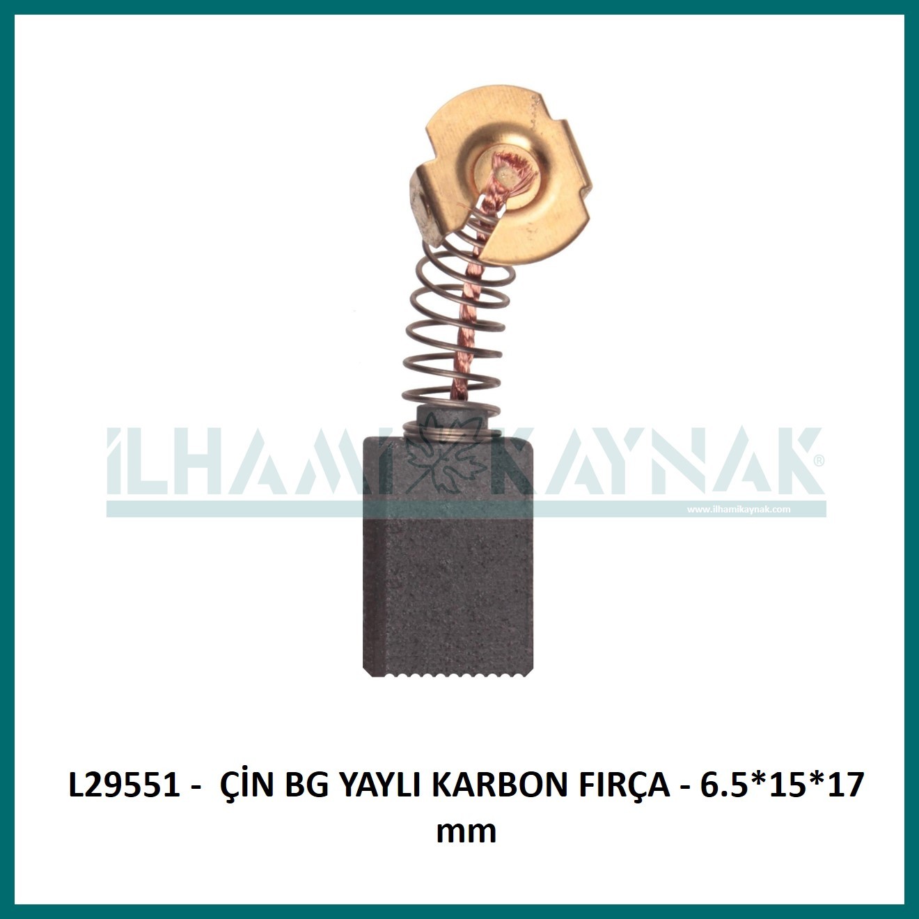 L29551 -  ÇİN BG YAYLI KARBON FIRÇA - 6.5*15*17 mm - Minimum Satın Alım: 10 Adet