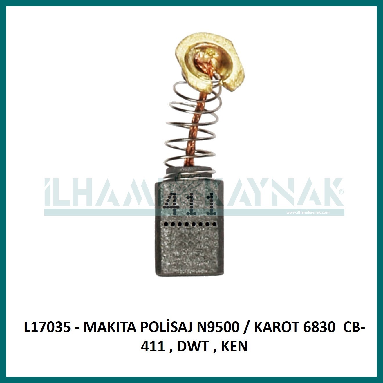 L17035 - MAKITA POLİSAJ N9500 / KAROT 6830  CB-411 , DWT , KEN - 6*9*12 mm - Minimum Satın Alım: 10 Adet