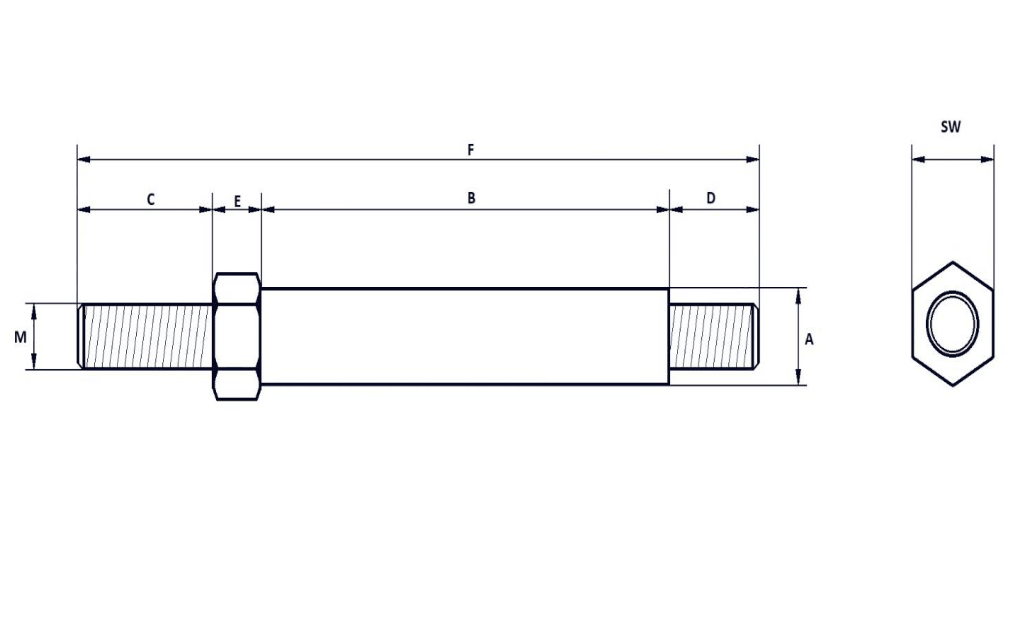 M16240 Ø 16x240 İZOLE MİL