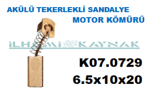 K07.0729 Akülü Tekerlekli Sandalye Motor Kömürü