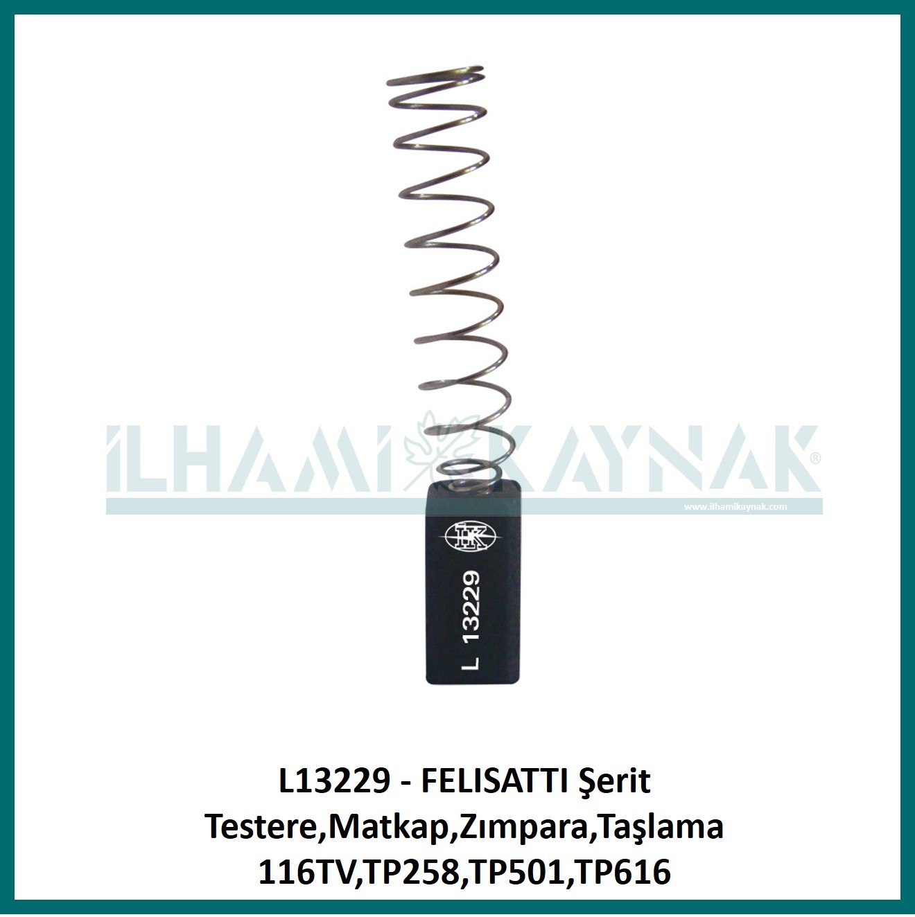L13229 - FELISATTI Şerit Testere,Matkap,Zımpara,Taşlama, WÜRTH , AEG , BLACK&DECKER 116TV,TP258,TP501,TP616  - 6.3*6.3*13 mm - 100 Adet