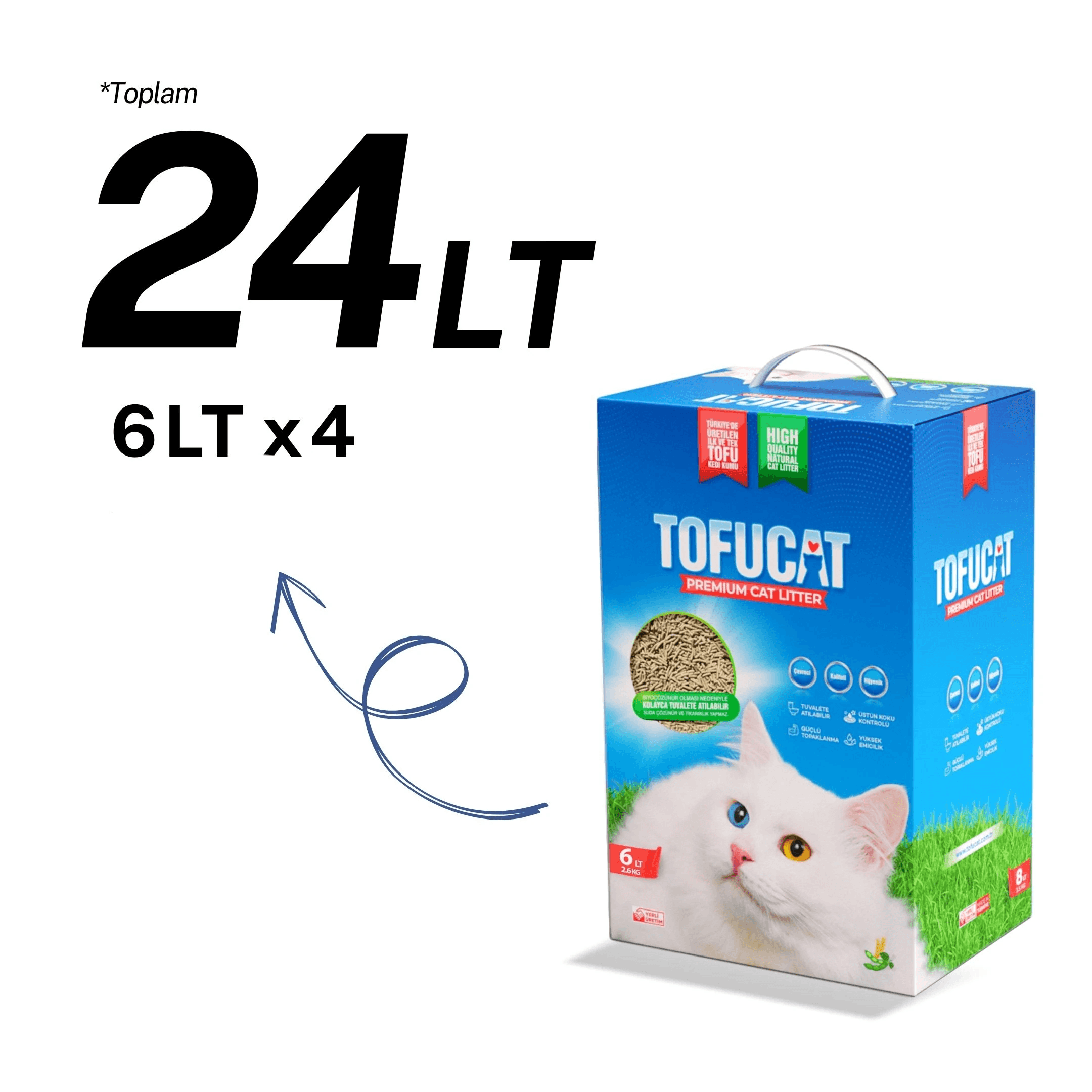 TofuCat 24 Litre (6 Litre x 4 Adet) Fırsat Paketi