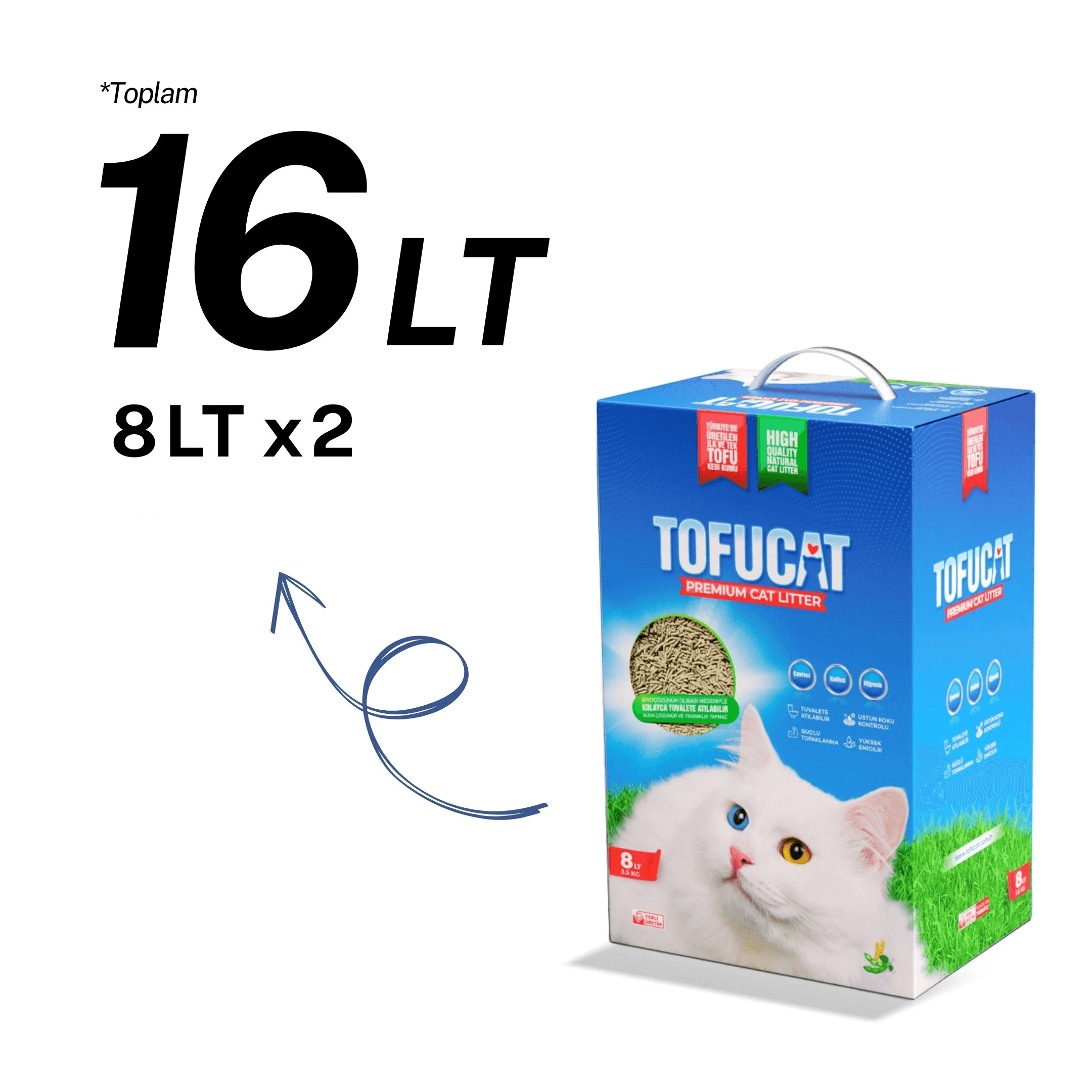 TofuCat 16 Litre (8 Litre x 2 Adet) Fırsat Paketi