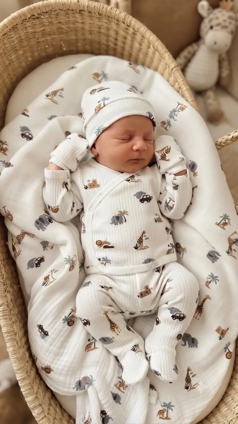 Erkek Bebek 7 li Zıbın Set