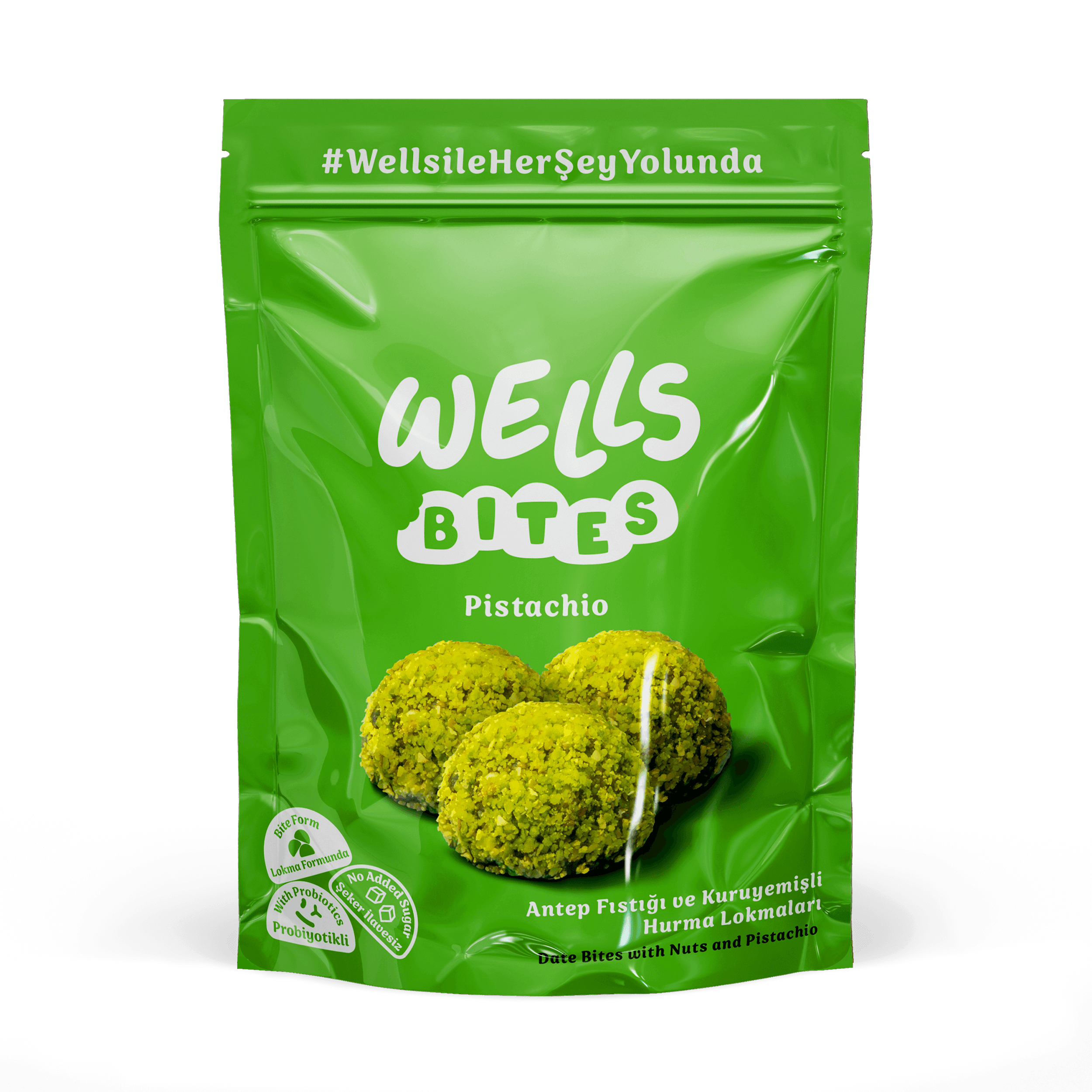 Wells Bites Probiyotikli Doğal Meyve Topları (Pistachio)