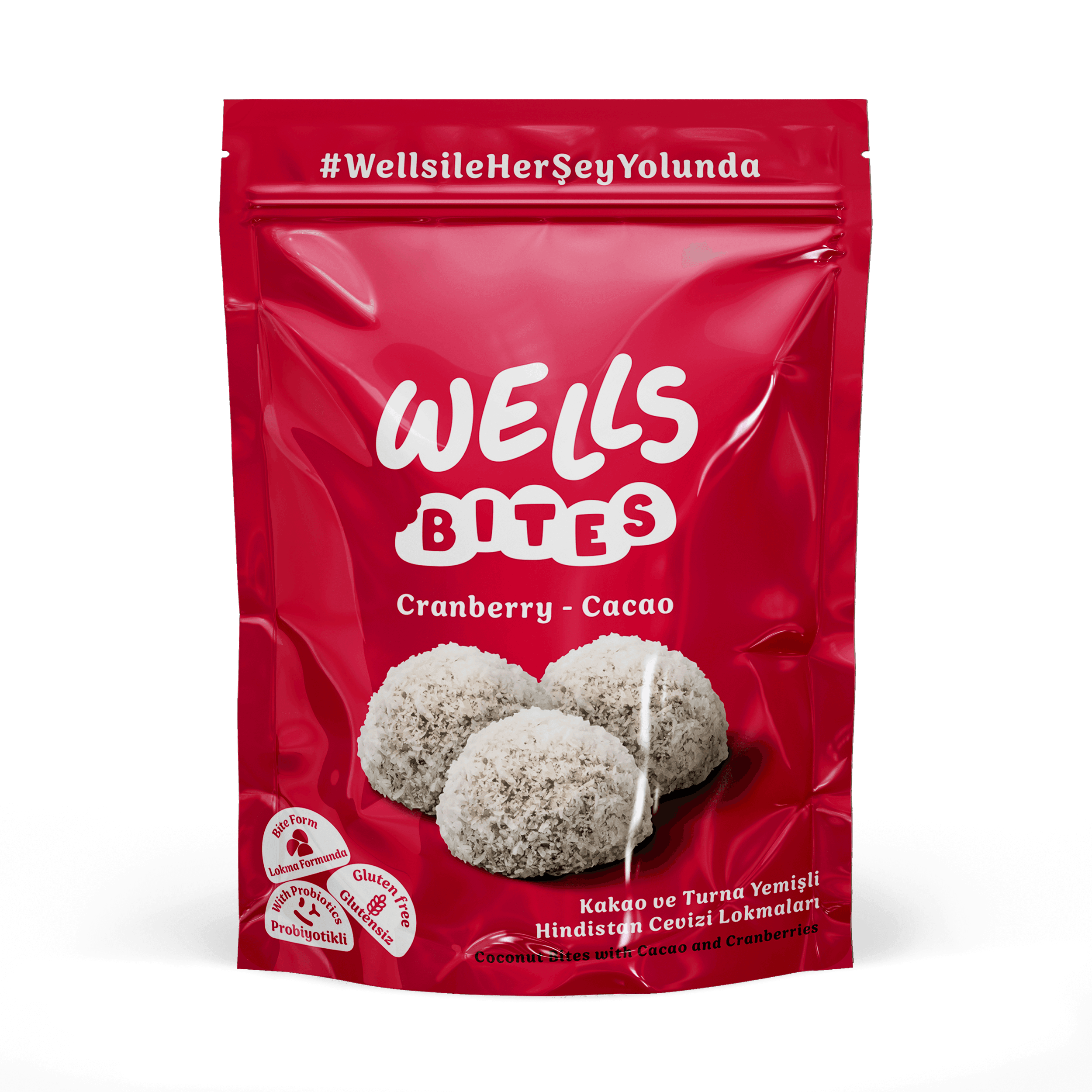 Wells Bites Probiyotikli Doğal Meyve Topları (Cranberry Cacao)