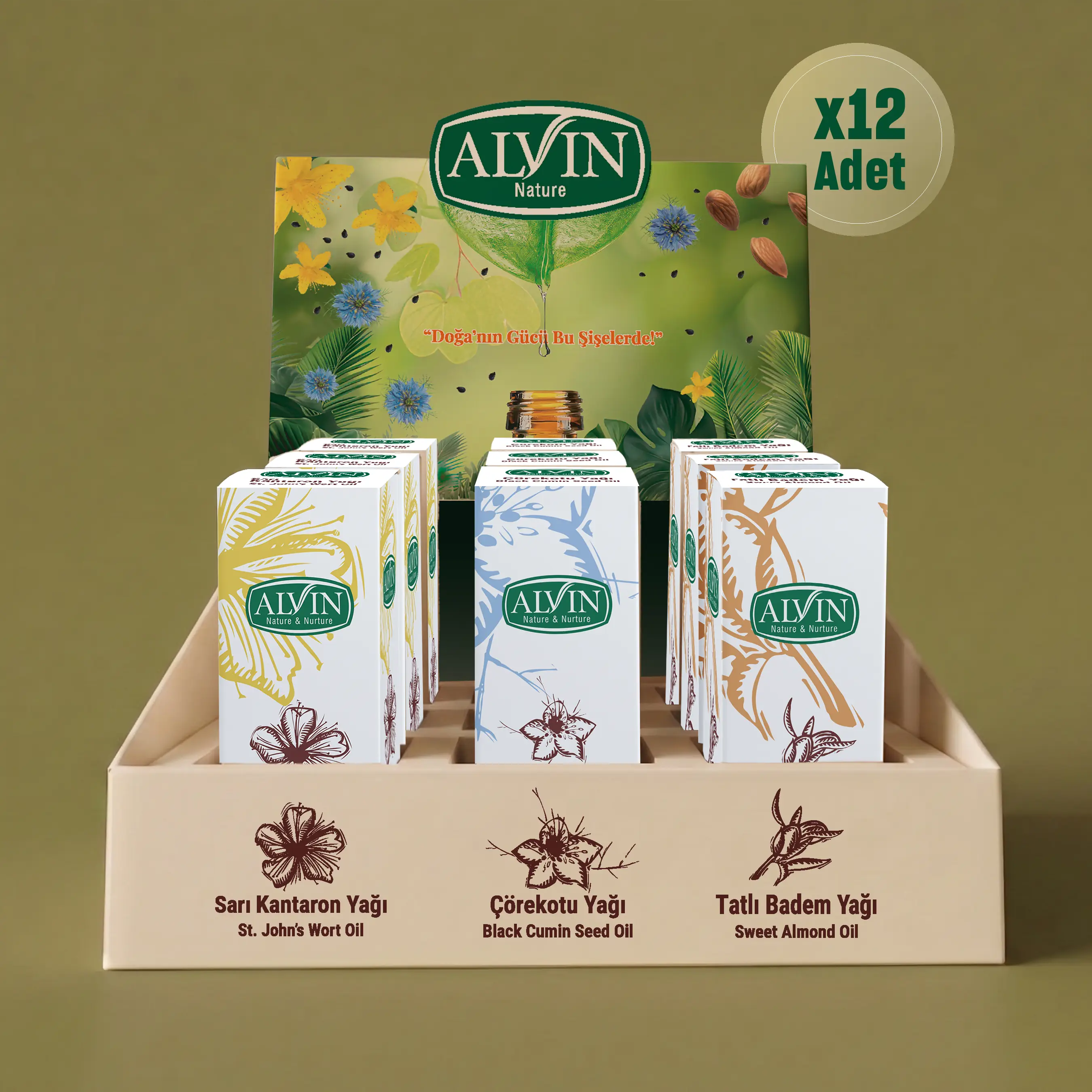 Alvin Nature 12'li Doğal Yağ Seti | 20 ml