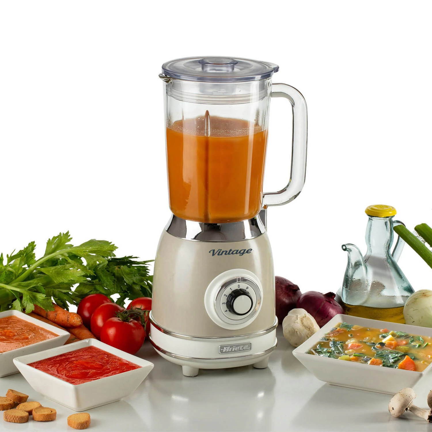 ARİETE VİNTAGE CAM BLENDER BEJ