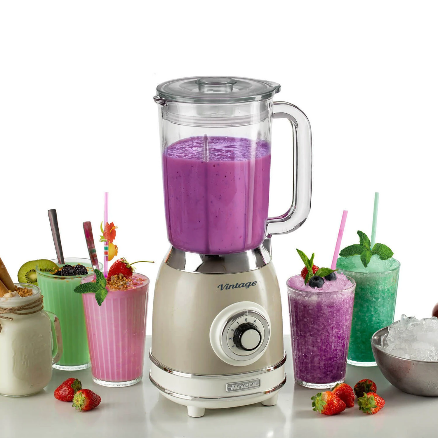 ARİETE VİNTAGE CAM BLENDER BEJ