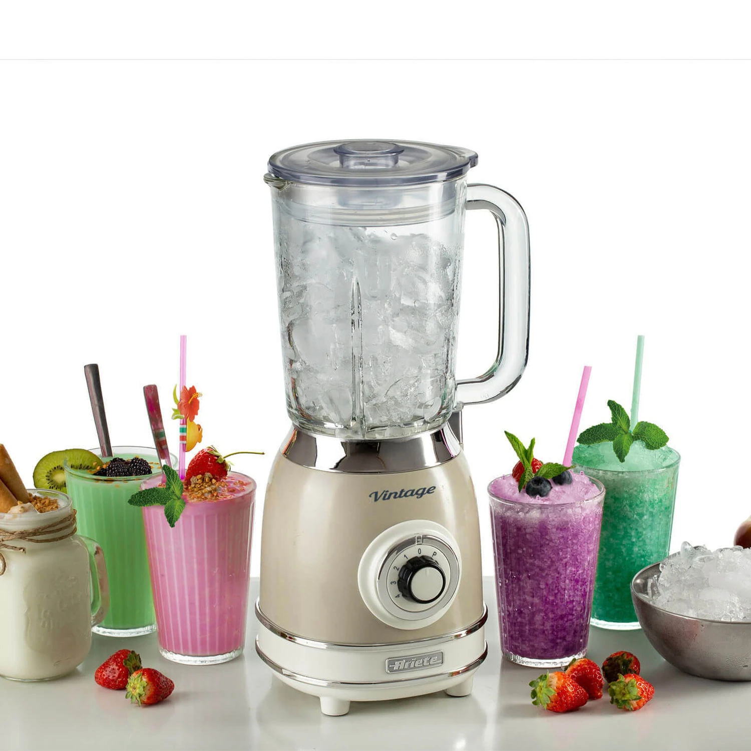 ARİETE VİNTAGE CAM BLENDER BEJ