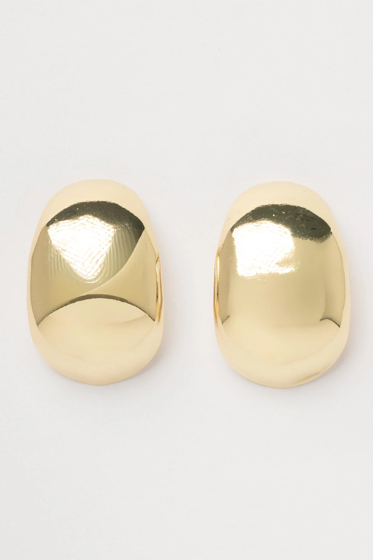 Gold Pürüssüz Taş Stefany Küpe AKE9678