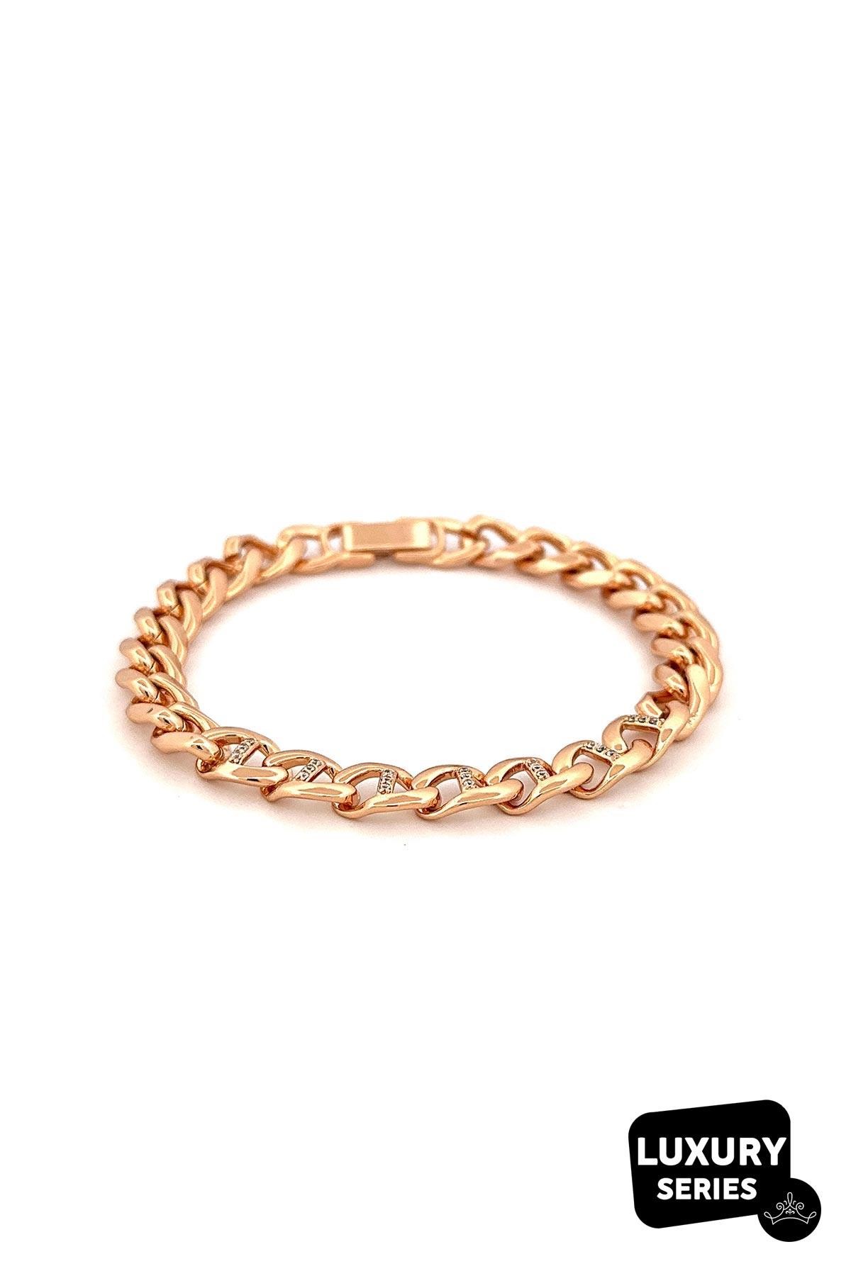 Gold Zirkon Valeria Luxury Bileklik ABL1731