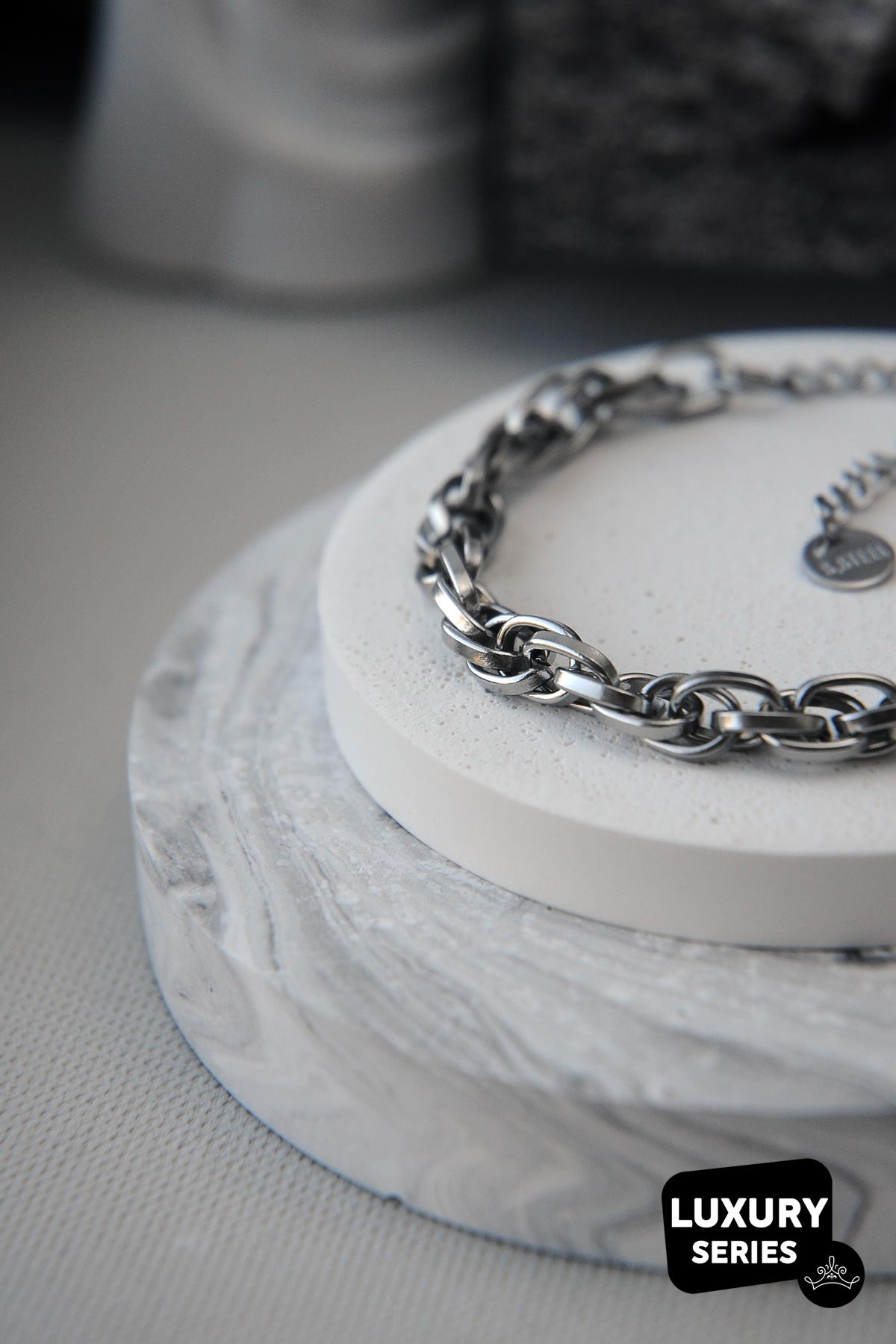 Silver Casual Sarmal Çelik Bileklik ABL1075