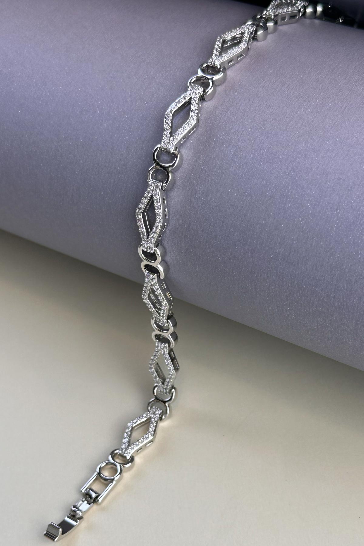 Silver Zirkon Tasarım Broadway Luxury Bileklik ABL7184