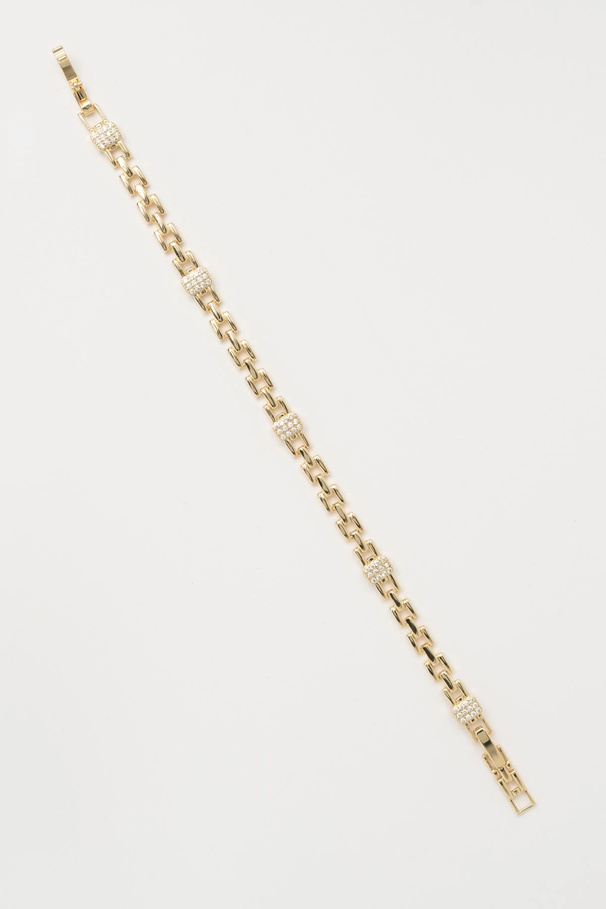 Gold 14K Kare Işık Luxury Bileklik ABL7592