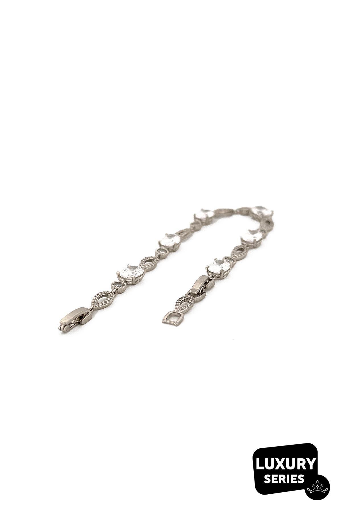 Silver Crystal Lisette Luxury Bileklik ABL1760