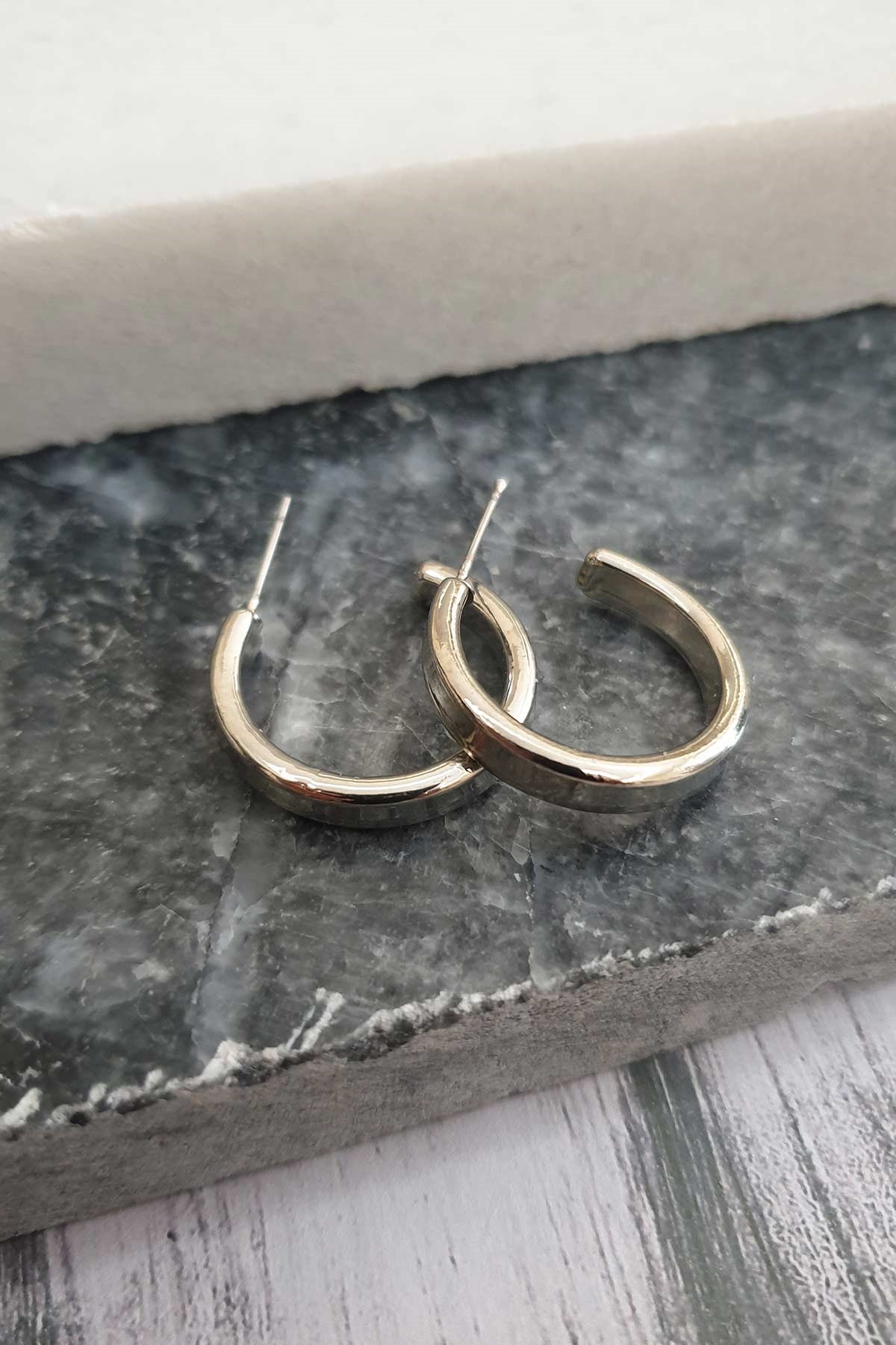 Silver Düz Halka Küpe Ake2929