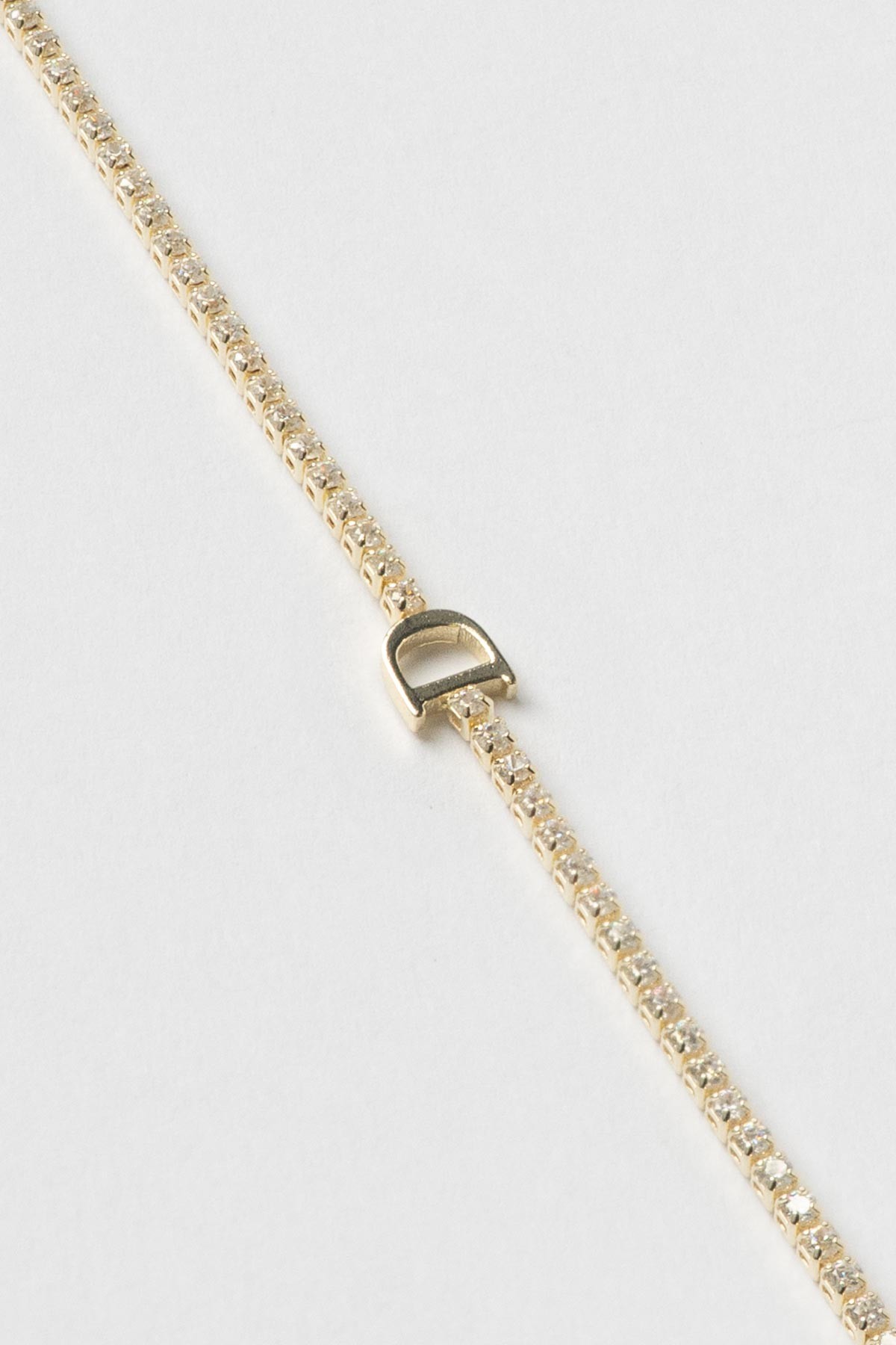 Gold 14K Minimal Suyolu D Hafli Bileklik ABL7416