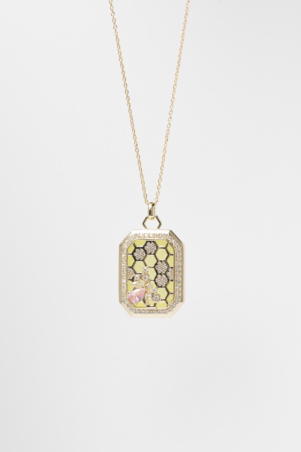 Golden Hive Yellow Luxury Kolye AKL4275