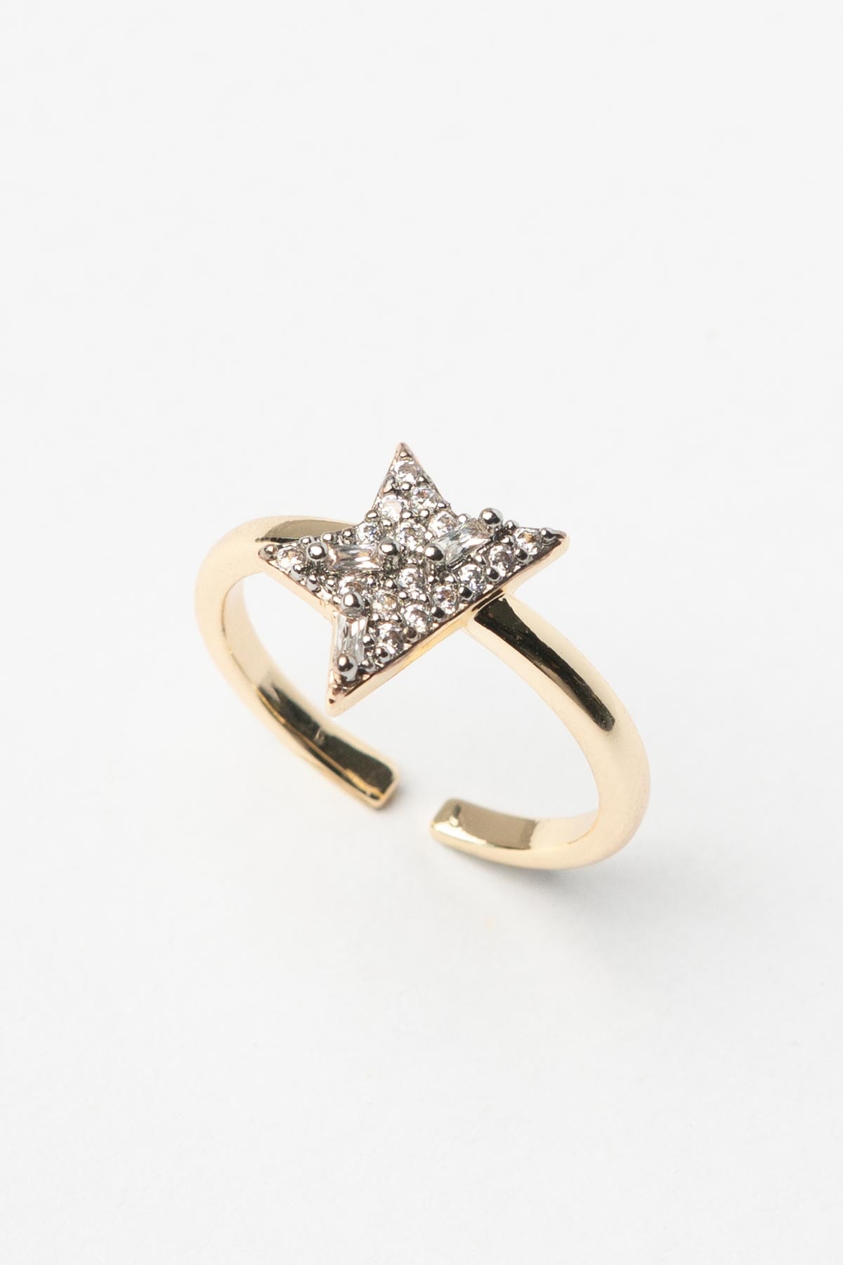 Gold Zirkon Half Star Glory Yüzük AYZ8427