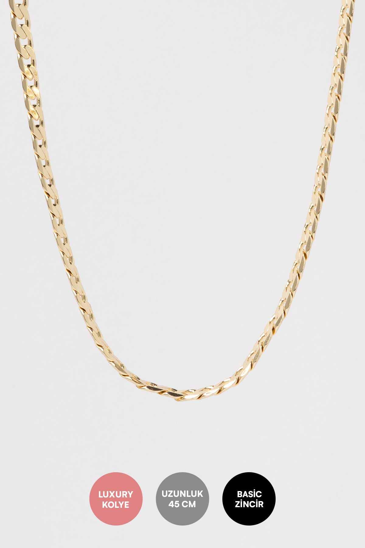 Gold 14K Klasik Zincir Luxury Kolye AKL4248