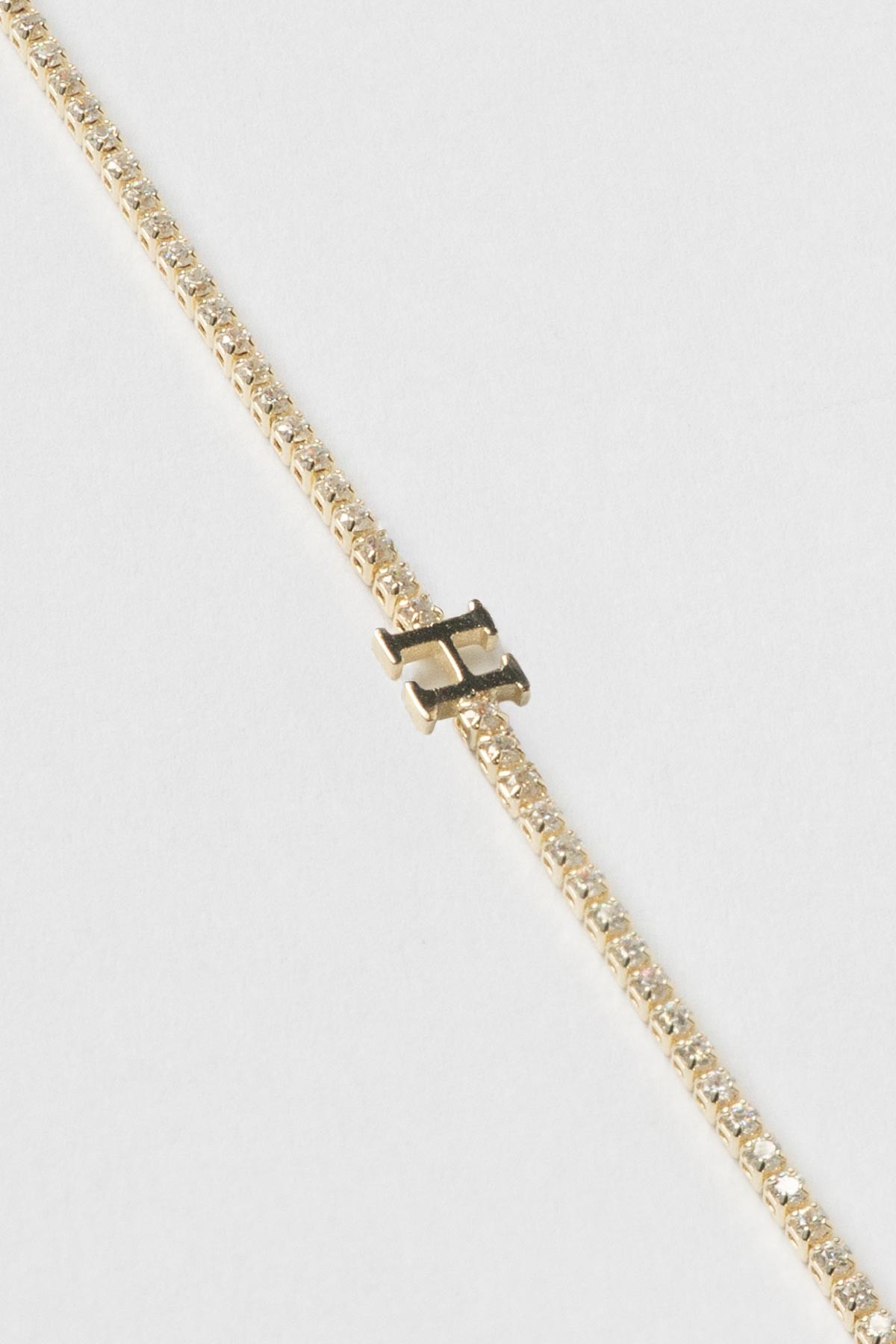 Gold 14K Minimal Suyolu H Hafli Bileklik ABL7420