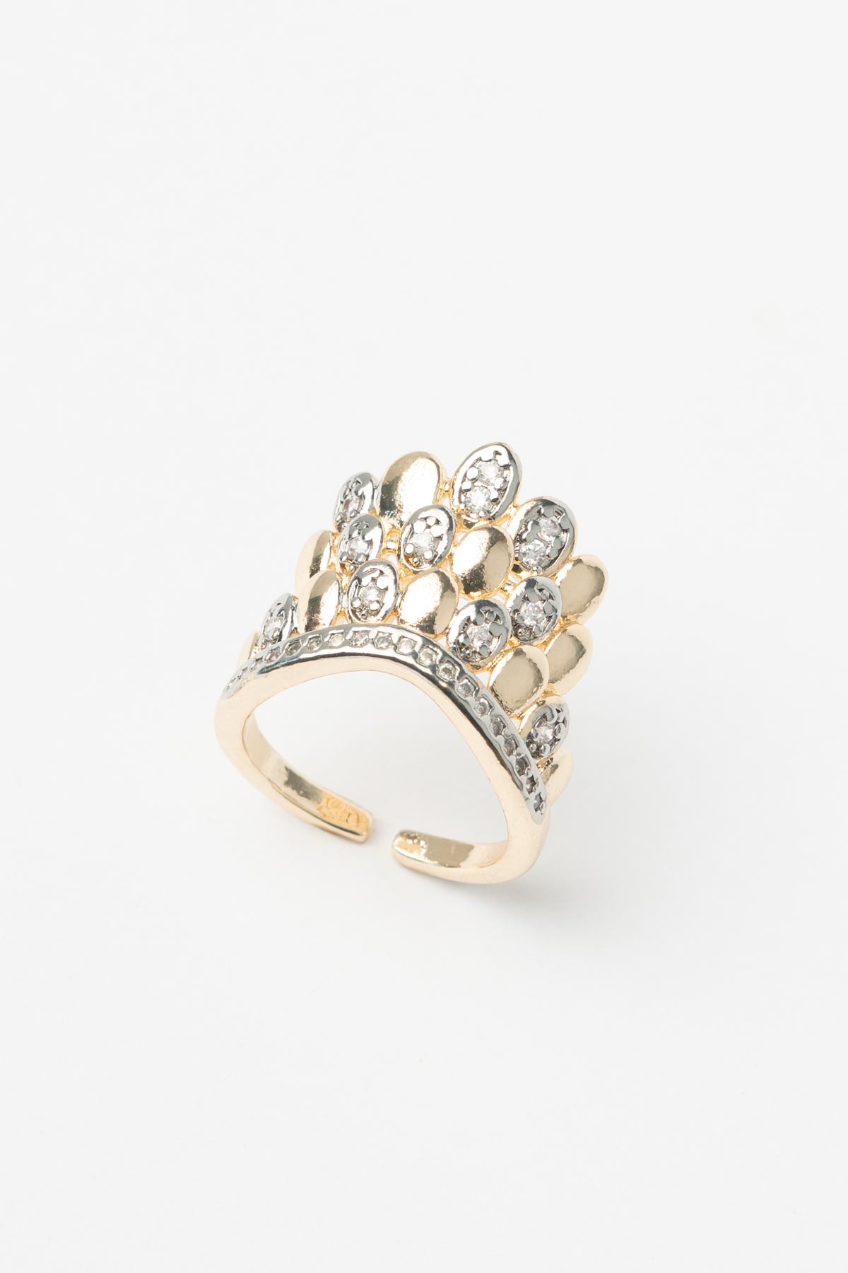 Gold Lotus Crown Glory Yüzük AYZ8437
