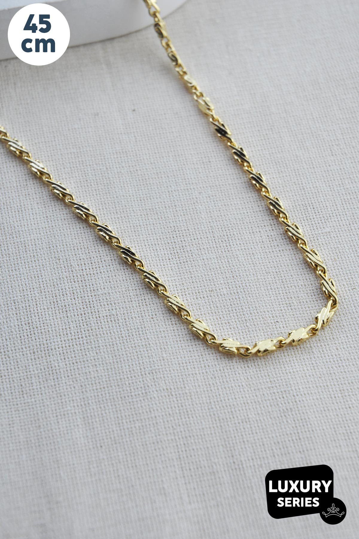 Gold Java Tasarım Zincir Luxury Kolye AKL3821