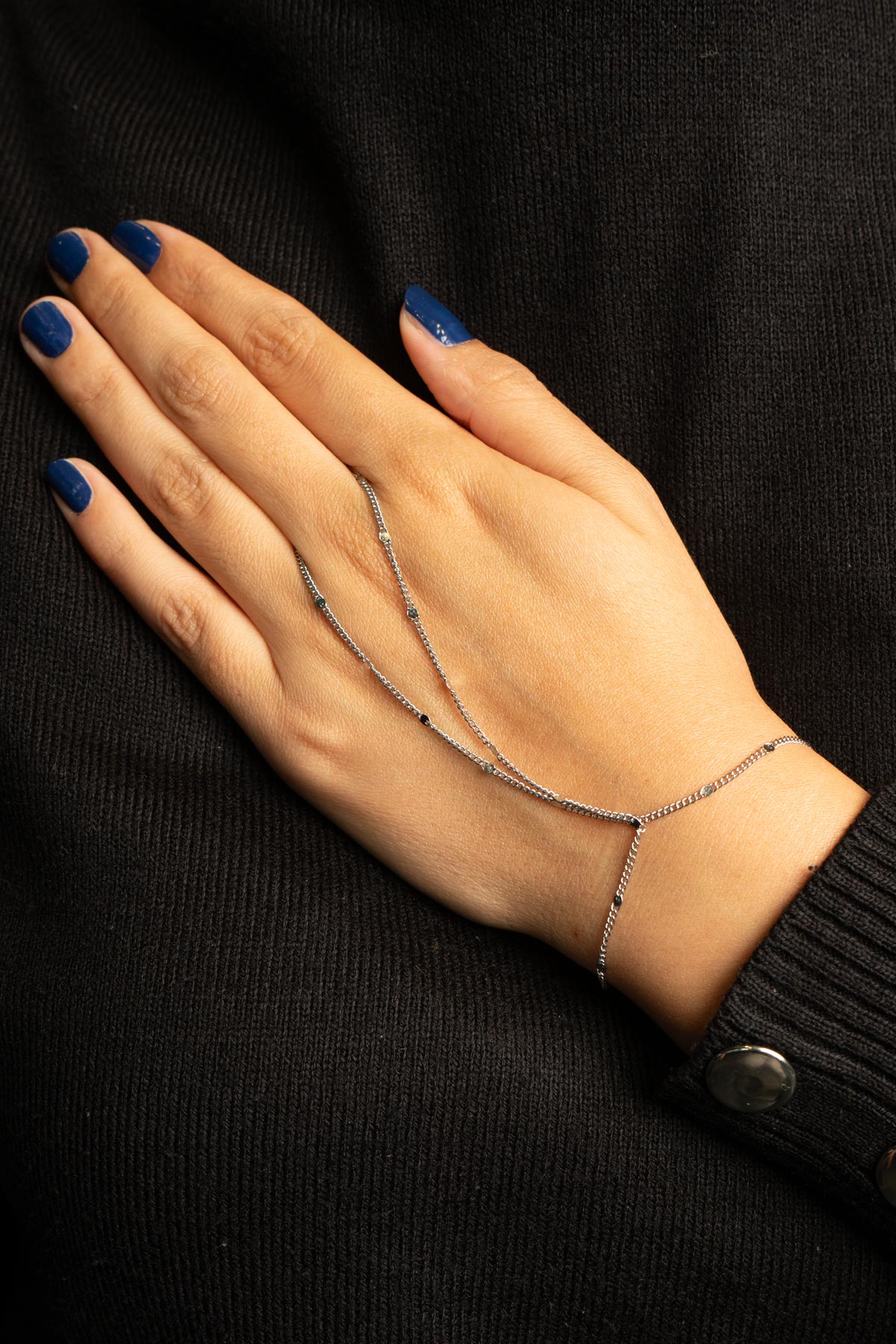 Silver Ezme Yuvarlak Pul Detay Minimal Zincir Şahmeran ASH1175