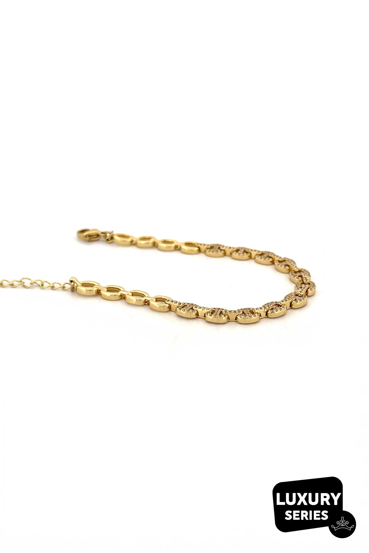 Gold Minimal Sıra Zirkon Ether Tasarım Luxury Bileklik ABL7030
