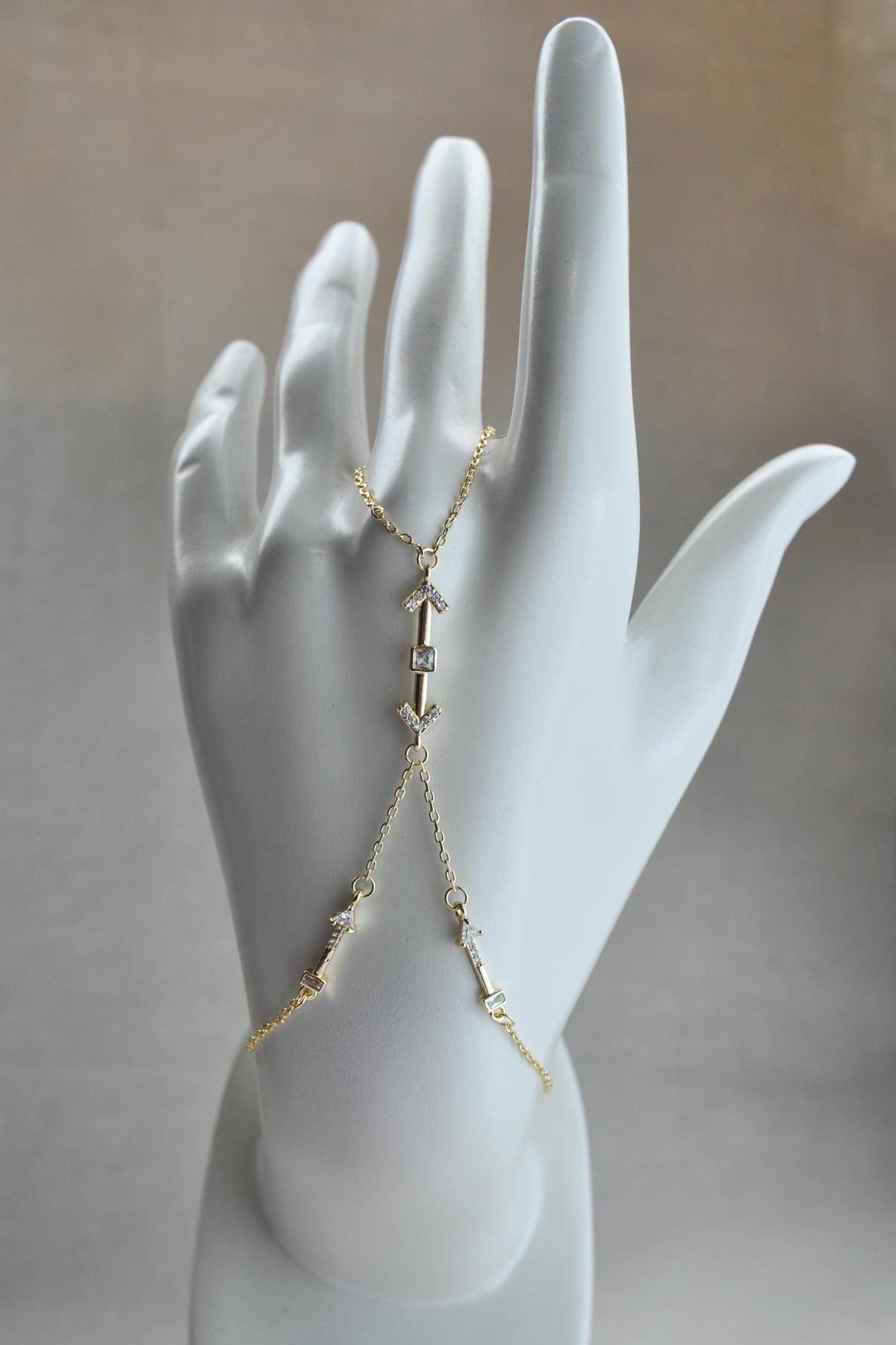Gold Kristal Detay Zirkon Oklar Şahmeran ASH1113
