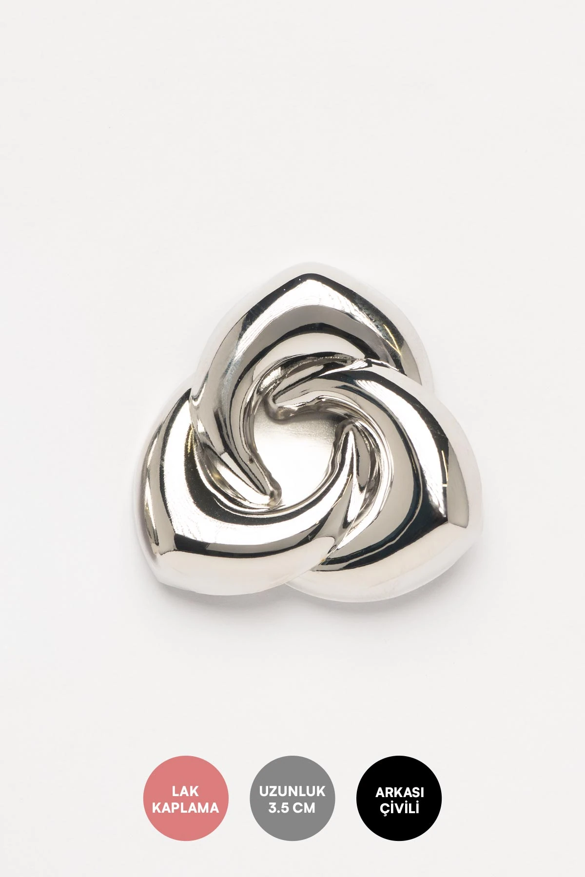 Silver İç İçe Geçmiş Halkalar Üçgeni Stefany Küpe AKE9785