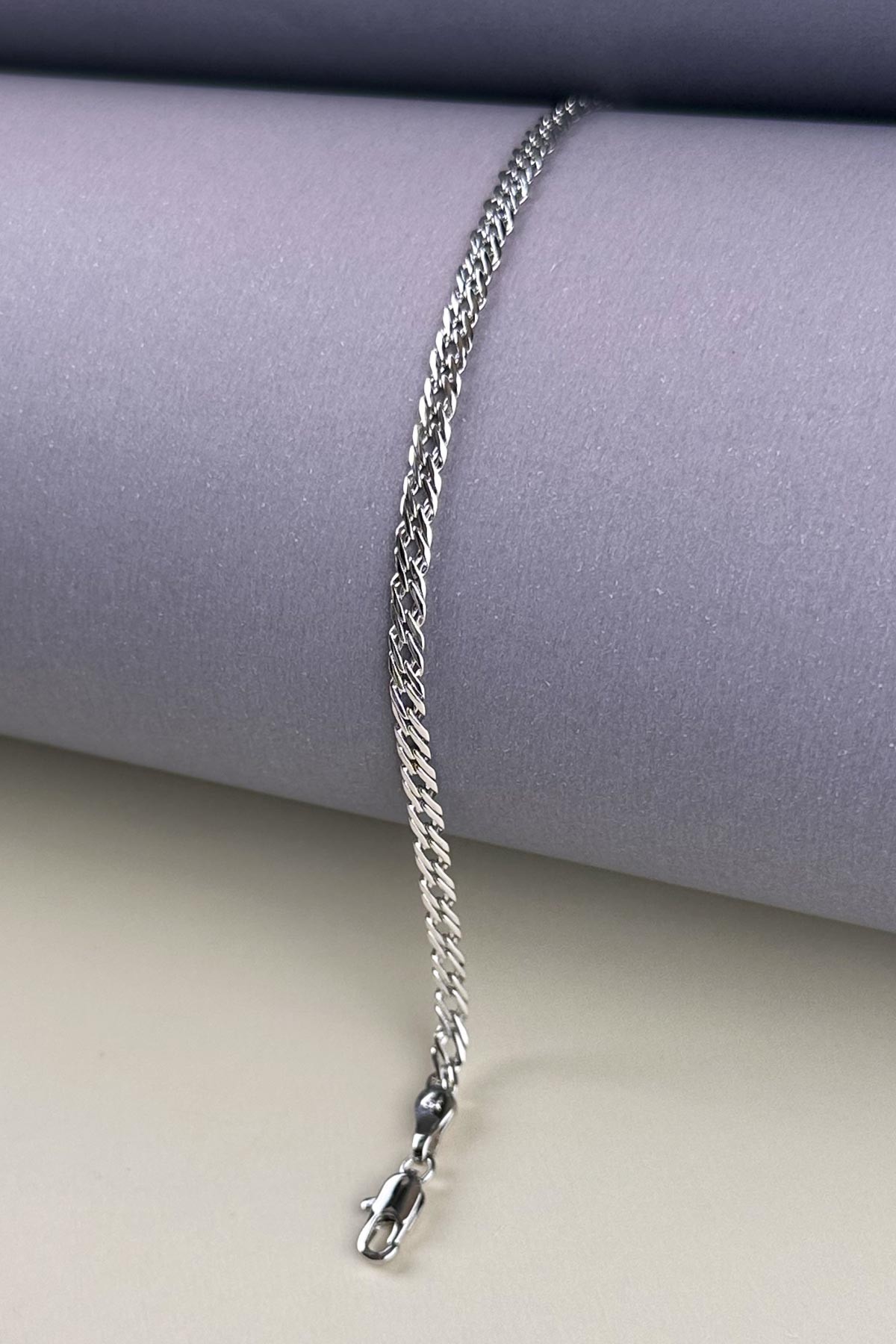 Silver Minimal Casual Zincir Luxury Bileklik ABL7247