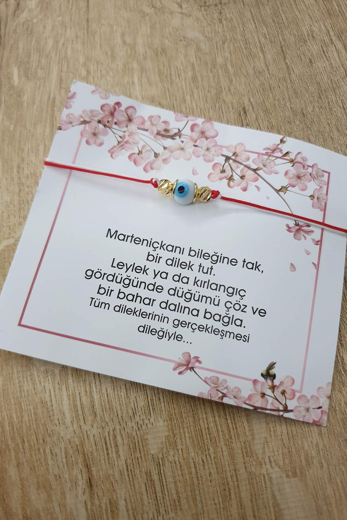 Marteniçka Bahar Bilekliği Beyaz Boncuk ABL0590