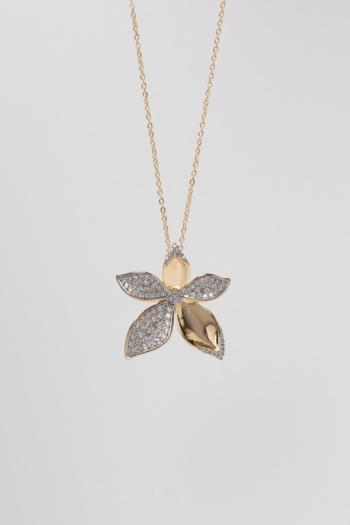 Gold Celestial Orchid Luxury Kolye AKL4292
