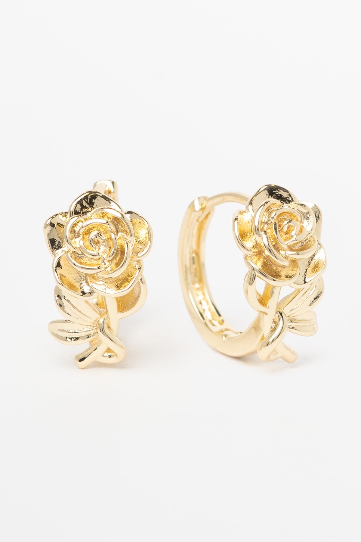Gold 14K Gül Tasarım Glory Küpe AKE9295