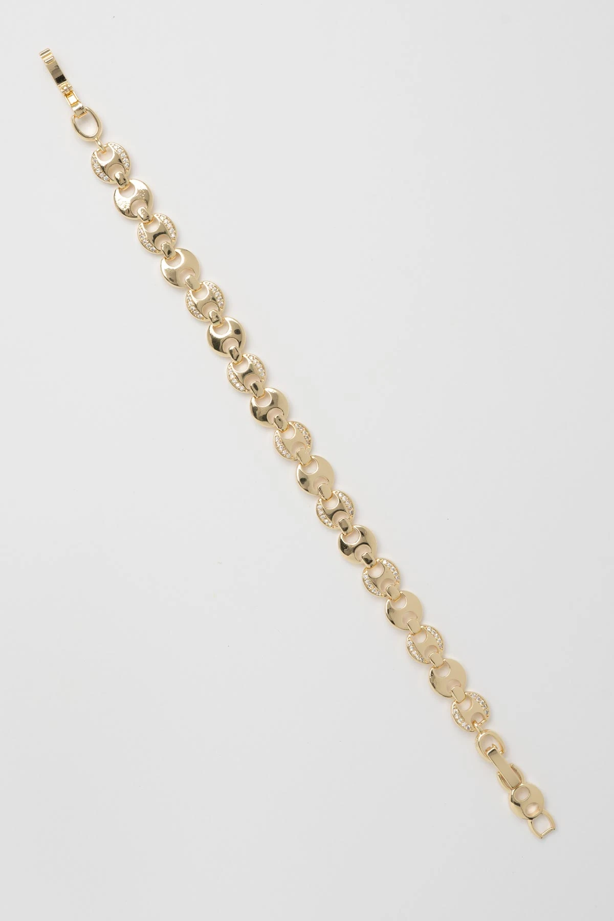 Gold 14K Ether Tasarım Zirkon Detay Luxury Bileklik ABL7578