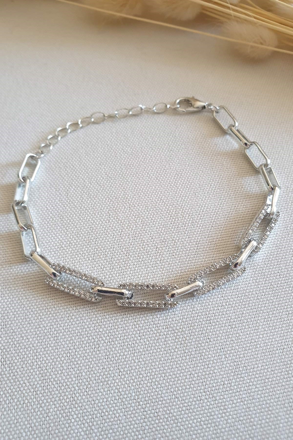 Silver Slim Chain Bileklik Abl0561
