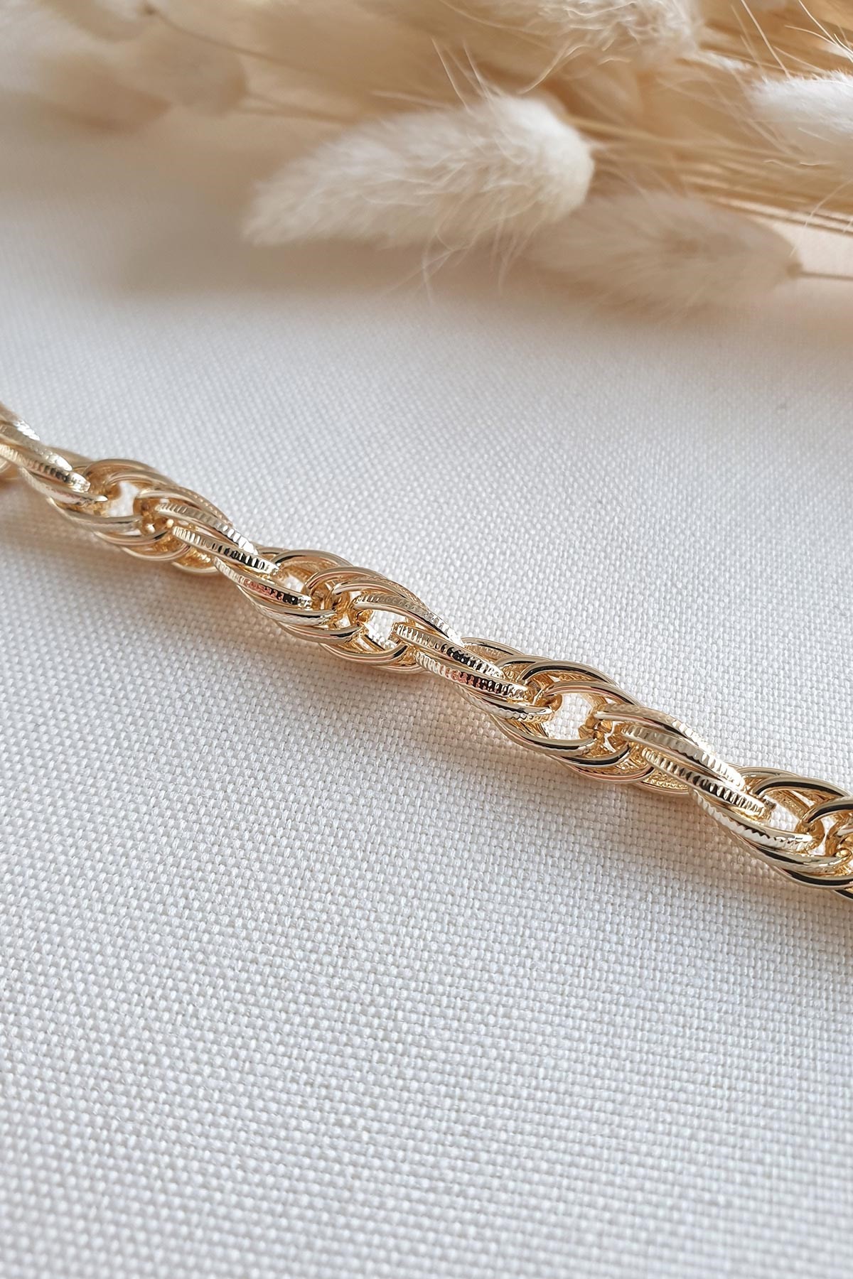 Gold Casual Dna Sarmalı Bileklik ABL1048